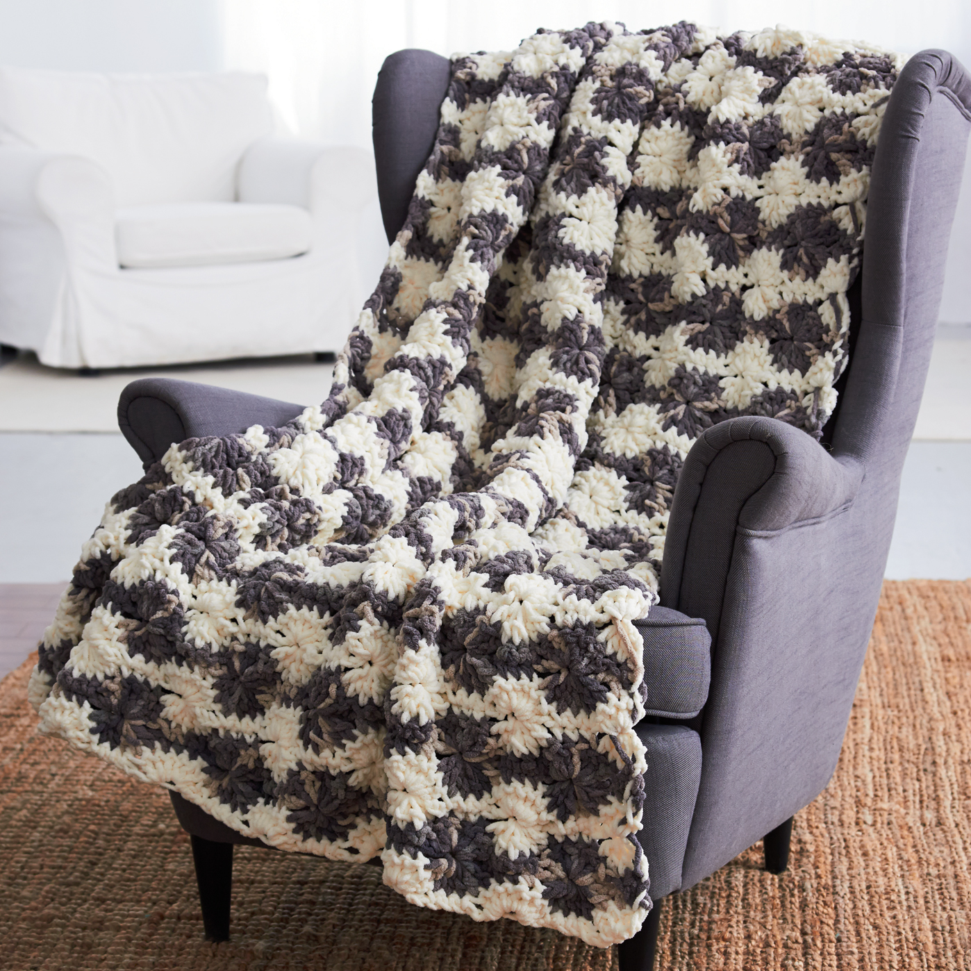 crochet blanket gray baby Wheel Bernat® (Crochet) Big Blanket⢠crochet blanket gray baby Wheel Bernat® (Crochet) Big Blanketâ¢